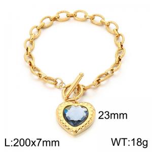 Stainless Steel Stone Bracelet - KB213990-Z