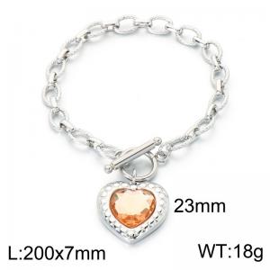 Stainless Steel Stone Bracelet - KB213995-Z
