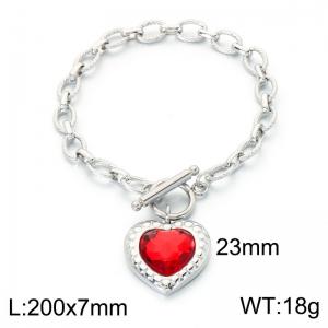 Stainless Steel Stone Bracelet - KB213996-Z