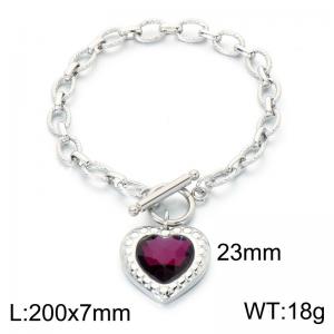 Stainless Steel Stone Bracelet - KB213997-Z