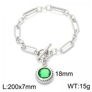 Stainless Steel Stone Bracelet - KB214008-Z