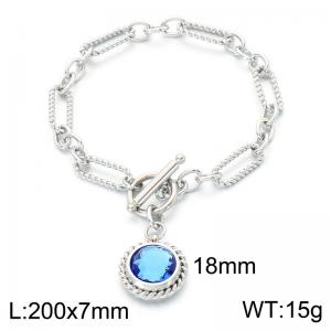 Stainless Steel Stone Bracelet - KB214010-Z