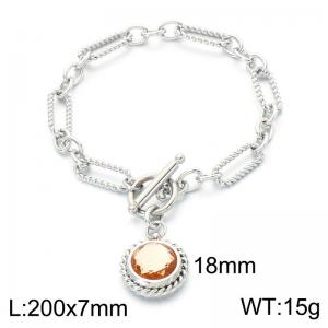 Stainless Steel Stone Bracelet - KB214011-Z