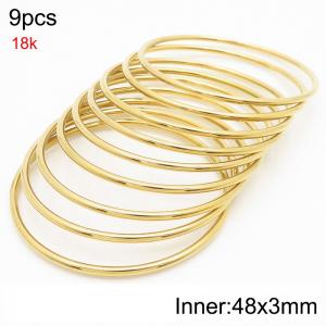 Fashion Women's Titanium Steel Round Bracelet - KB214050-LO