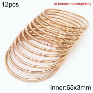 Fashion Women's Titanium Steel Round Bracelet - KB214109-LO