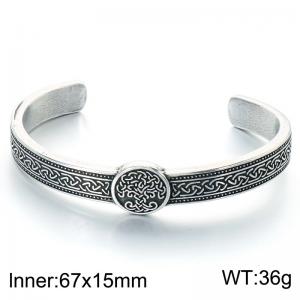 Stainless Steel Bangle - KB214262-LU