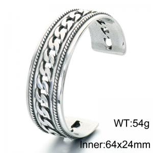 Stainless Steel Bangle - KB214266-LU