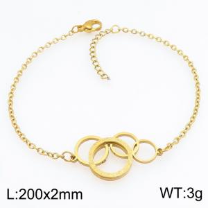 Stainless Steel Gold-plating Bracelet - KB214594-SS