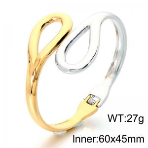 Stainless Steel Gold-plating Bangle - KB214828-SP