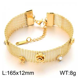 Stainless Steel Gold-plating Bracelet - KB214830-SP