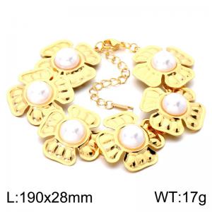 Stainless Steel Gold-plating Bracelet - KB214835-SP