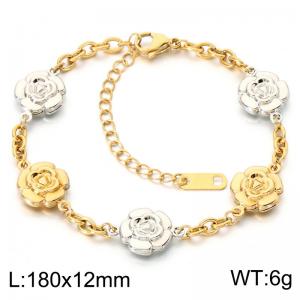 Stainless Steel Gold-plating Bracelet - KB214851-SP