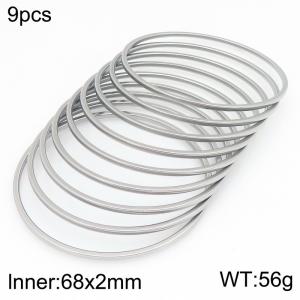 Fashion Women's Titanium Steel Round Bracelet - KB214919-GC