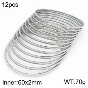 Fashion Women's Titanium Steel Round Bracelet - KB214922-GC