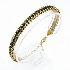 Stainless Steel Stone Bracelet - KB214960-AQ