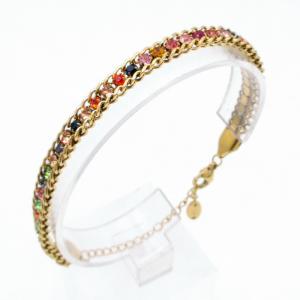 Stainless Steel Stone Bracelet - KB214962-AQ