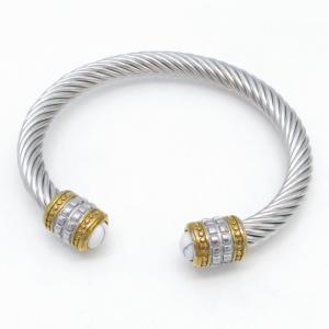 Stainless Steel Wire Bangle - KB215007-GSD