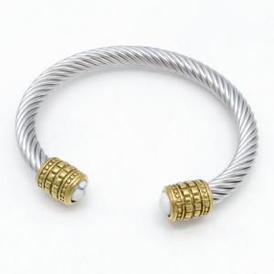 Stainless Steel Wire Bangle - KB215011-GSD