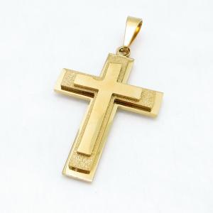 Stainless Steel Cross Pendant - KB215077-JG