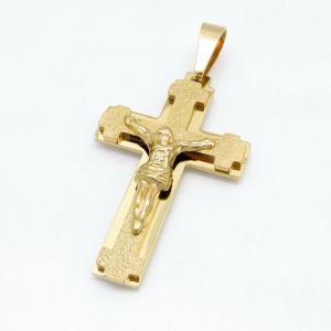 Stainless Steel Cross Pendant - KB215082-JG