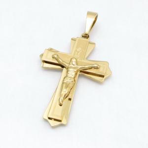 Stainless Steel Cross Pendant - KB215091-JG