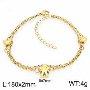 Stainless Steel Gold-plating Bracelet - KB215317-Z