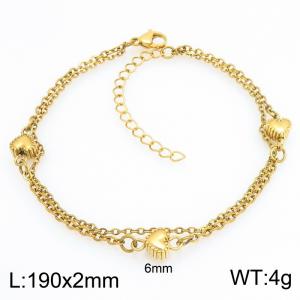 Stainless Steel Gold-plating Bracelet - KB215319-Z