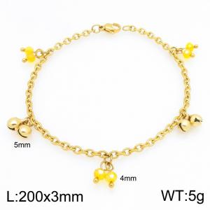 Stainless Steel Gold-plating Bracelet - KB215330-Z