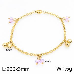 Stainless Steel Gold-plating Bracelet - KB215336-Z