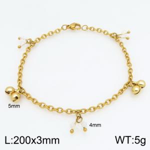 Stainless Steel Gold-plating Bracelet - KB215344-Z