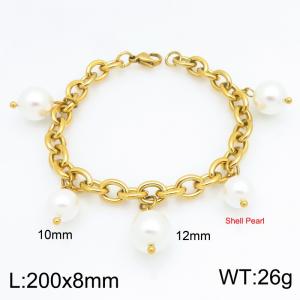 Stainless Steel Gold-plating Bracelet - KB215354-Z