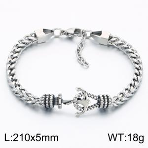 Fashion Jewelry Stainless Steel Bracelet Anchor Element Accessories - KB215364-KFC