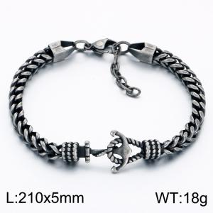 Fashion Jewelry Stainless Steel Bracelet Anchor Element Accessories - KB215365-KFC