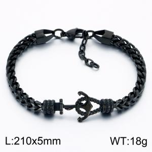 Fashion Jewelry Stainless Steel Bracelet Anchor Element Accessories - KB215366-KFC