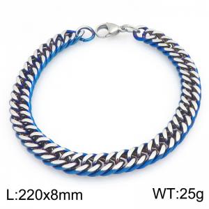 Stainless Steel Blue-plating Bracelet - KB215675-CQ