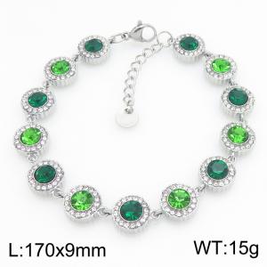 Stainless Steel Stone Bracelet - KB215954-KL
