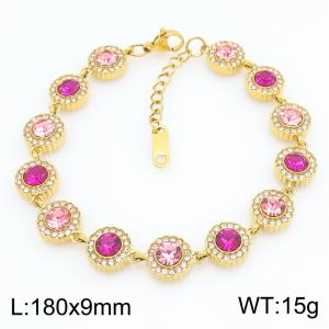 Stainless Steel Stone Bracelet - KB215955-KL