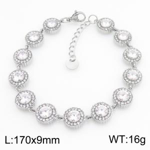 Stainless Steel Stone Bracelet - KB215956-KL