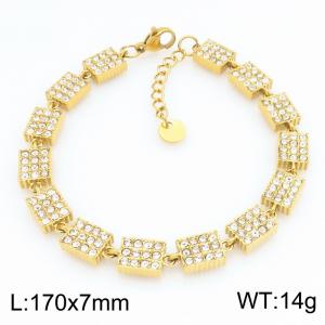 Stainless Steel Stone Bracelet - KB215959-KL