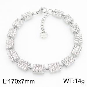 Stainless Steel Stone Bracelet - KB215960-KL