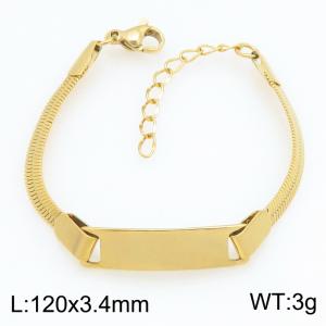 Stainless Steel Gold-plating Bracelet - KB215971-CQ
