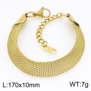 Stainless Steel Gold-plating Bracelet - KB215975-CQ