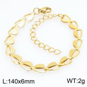 Stainless Steel Gold-plating Bracelet - KB215976-CQ