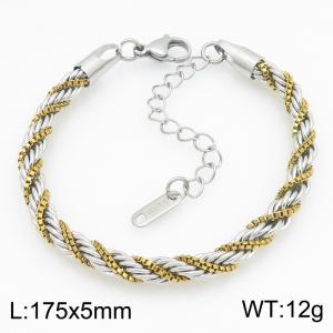 Stainless Steel Gold-plating Bracelet - KB215978-CQ