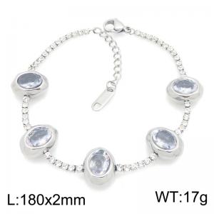 Stainless Steel Stone Bracelet - KB216474-HR