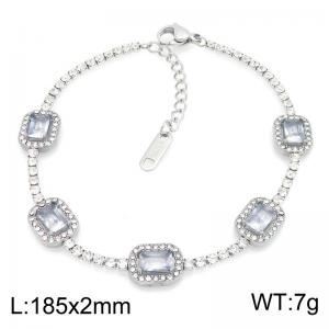 Stainless Steel Stone Bracelet - KB216478-HR