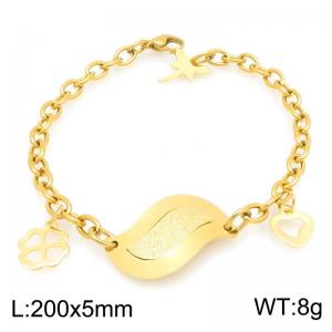 Stainless Steel Gold-plating Bracelet - KB216567-CQ