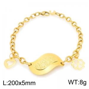 Stainless Steel Gold-plating Bracelet - KB216568-CQ