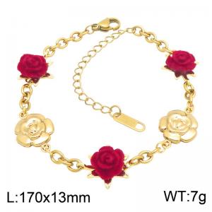 Stainless Steel Gold-plating Bracelet - KB216674-SP