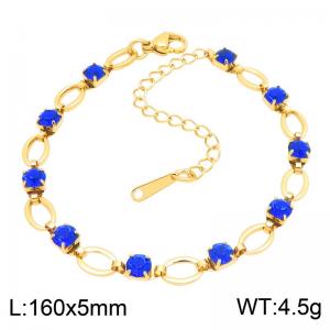 Stainless Steel Stone Bracelet - KB216675-SP